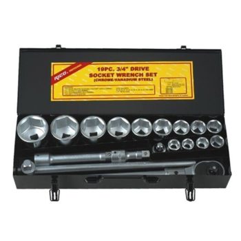 19 Parça 3/4” 6 Köşe Ağır Lokma Seti