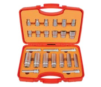 24 Parça 1/2” 6 Köşe Uzun-Kısa Lokma Seti