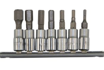 7 Parça 1/4” Lokmalı Allen Bıts Uç Seti