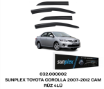 SUNPLEX TOYOTA COROLLA (2007-2012) CAM RÜZGARLIĞI 4LÜ